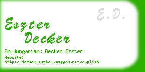 eszter decker business card